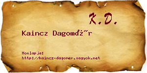 Kaincz Dagomér névjegykártya